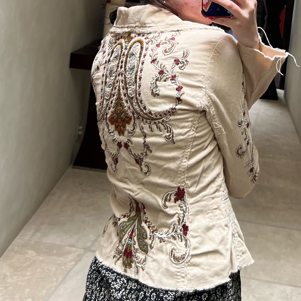 ❌ ON HOLD, do not buy ❌Johnny Was embroidered corduroy jacket